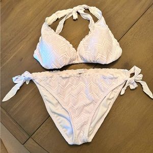 NWOT Massimo White Textured Bikini Sz XL